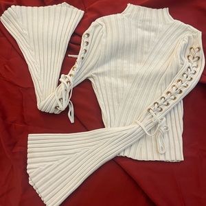 Fashion Nova Bell Sleeve Bodycon Shirt